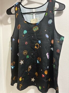 Fabletics Black Jewel Print Tank Top